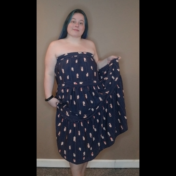 5⭐ Navy Bohemian gypsy multi tiered ruffle long lightweigh high waist maxi skirt - Picture 6 of 9